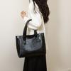 Stylish Women's Tote Bag, Retro Crocodile Pattern Handbag Shoulder Bag, Suitable for Shopping, Dating, Outings, Work Commuting