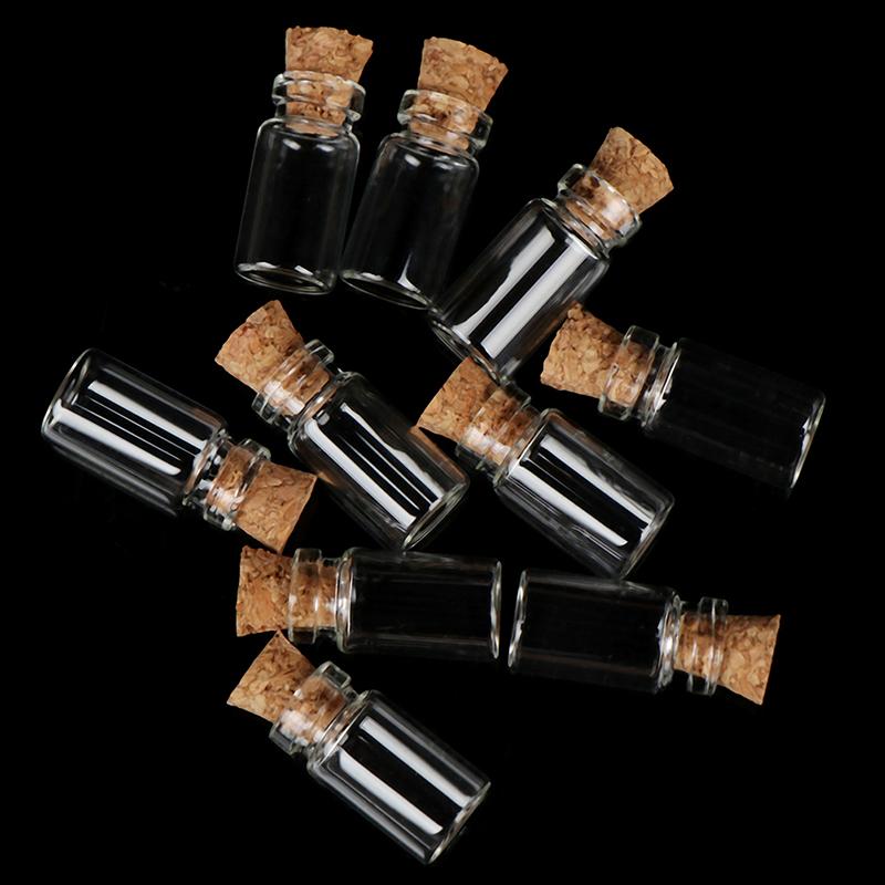 4/10Pcs 1:12 Miniature Glass Bottle Jars Clear Glass Jar Food Storage Dollhouse Kitchen Accessories