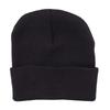 Black Warm Hat High Elasticity Acrylic Fiber Thermal Hat for Autumn Winter Black Imp Decoration