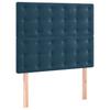 Box Spring Bed with Mattress & LED Dark Blue 120x200 cm Velvet