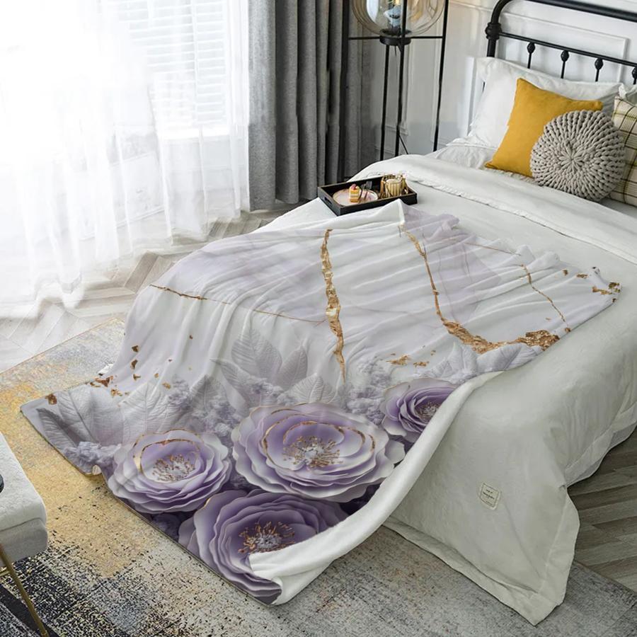 

Daisy Pattern Blanket Microfiber Flannel Cover Blanket Bedroom Living Room Sofa Soft And Comfortable Home Decoration 75x90cm