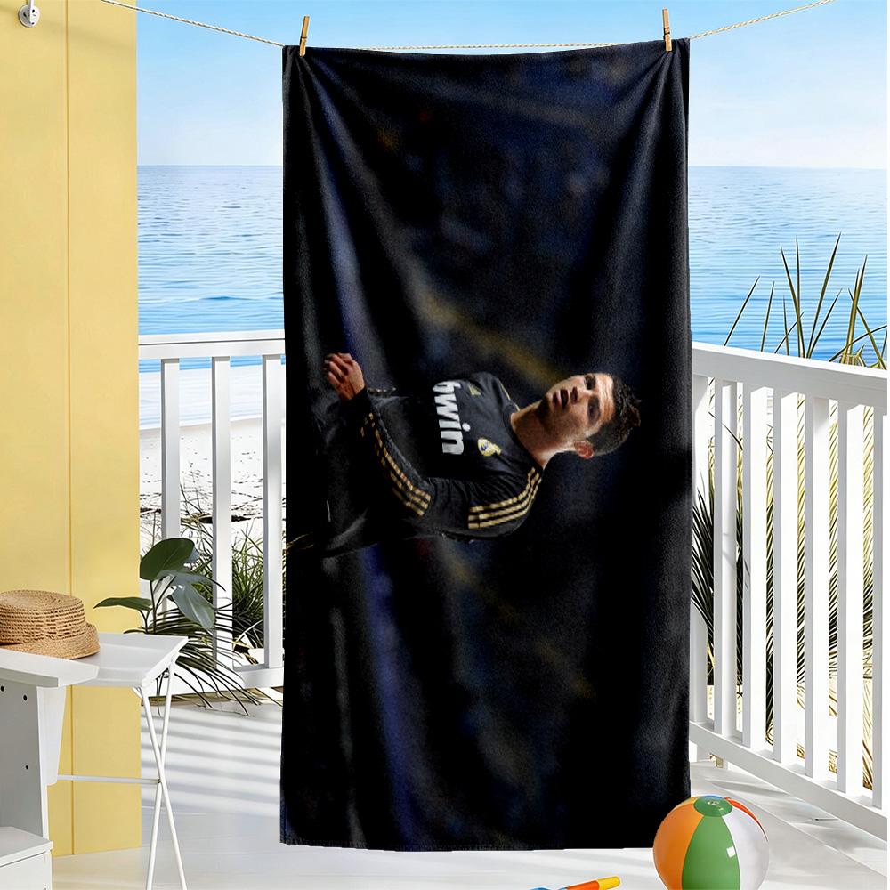 Ronaldo's Legacy Soccer Beach Towel Super Soft & Absorbent Comfortable Lightweight Suitable for Swimming, Gym, Camping, Yoga Vacation