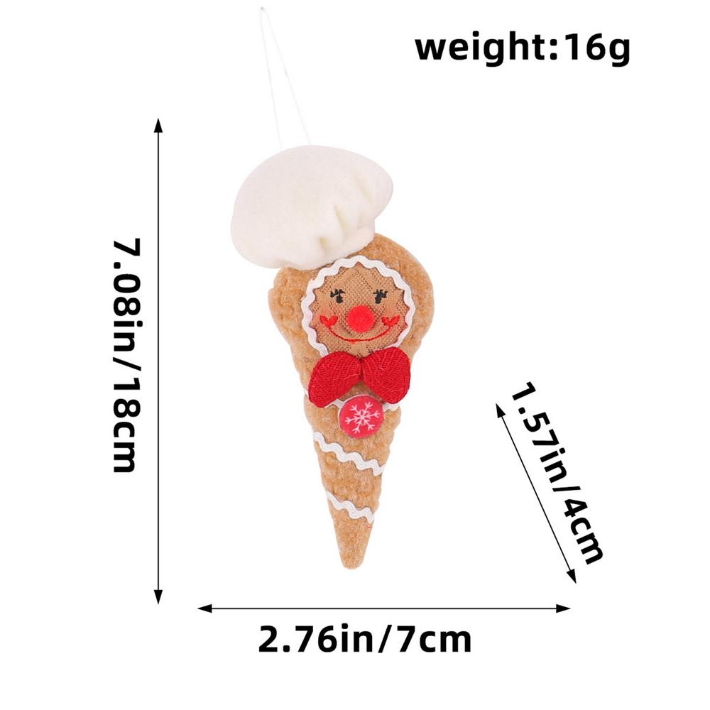 Пряничный человечек Украшения Форма мороженого Пряничный человечек Украшения для рюкзака Забавные Рождественские елочные украшения Автомобиль