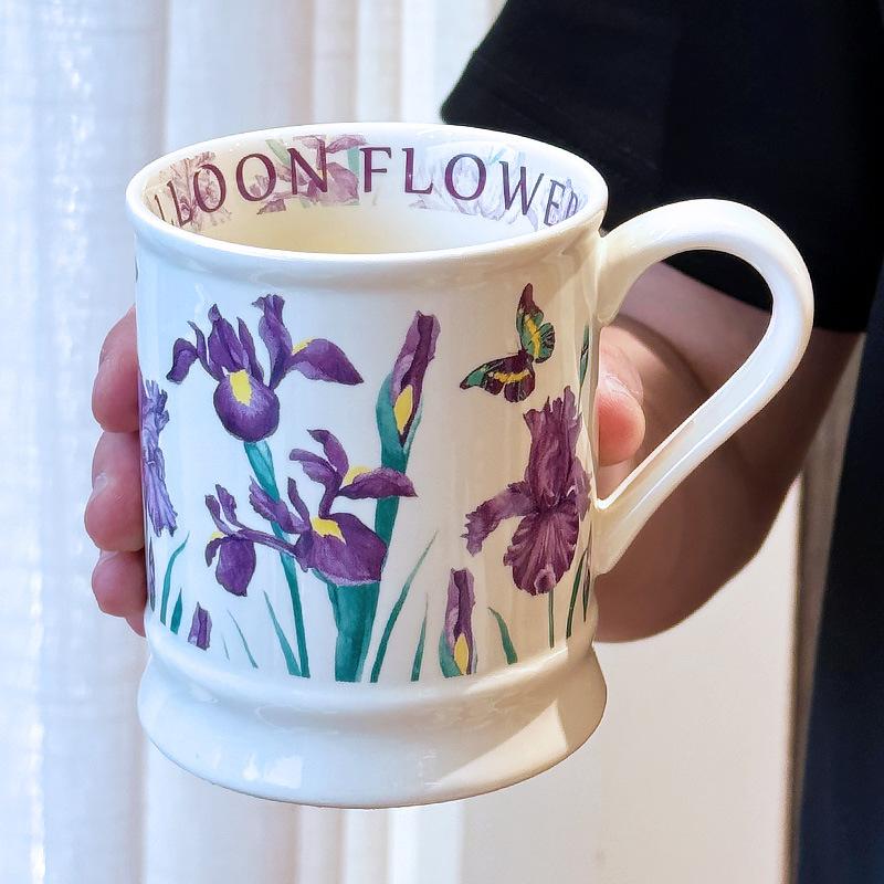 

Design Cup High-end Retro Oil Painting Wind Chime Mug Ceramic Water Cup Tea Cups of Coffee Personalized Gift Drinkware Cute Mugs 380ML