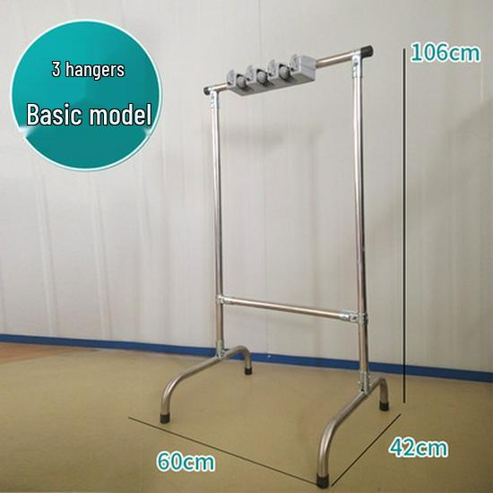 Stainless Steel Movable Floor Mop and Broom Holder