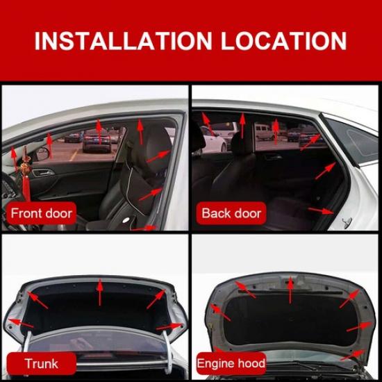 Car Door Weatherstrip Universal Shape 5M/16.4Ft For Car Door Edge
