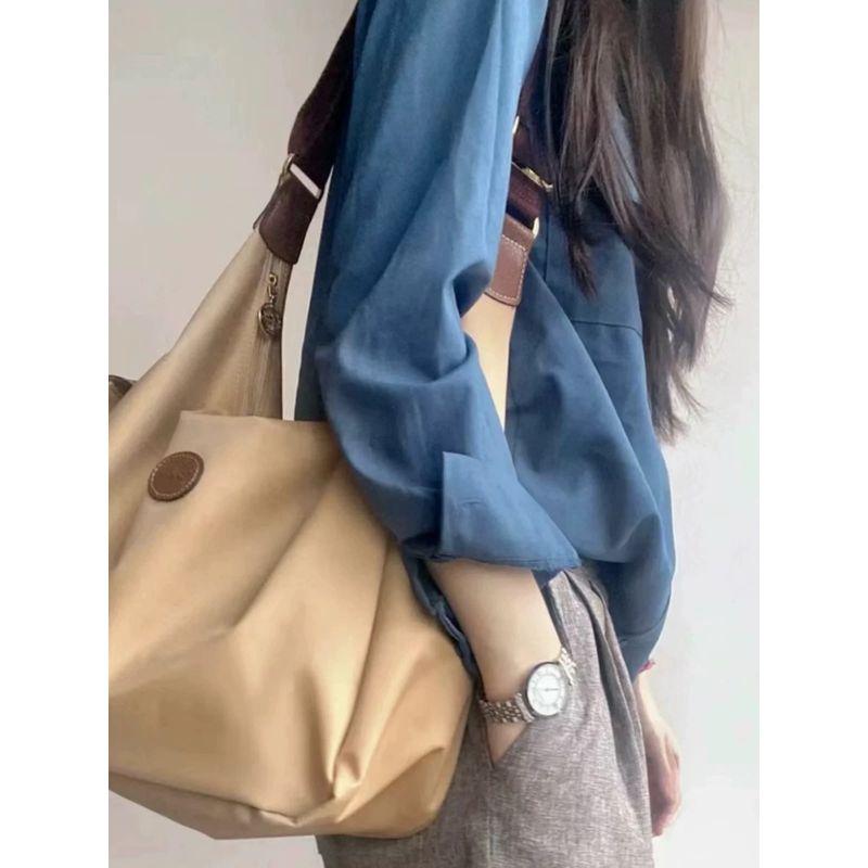 

Фэй Вонг Аэропортовая сумка Стиль знаменитости Сумка-хобо Кроссбоди Большой вместимости Тоут Рабочая одежда Нейлоновая дорожная сумка Сумка-сатчел Milk yellow