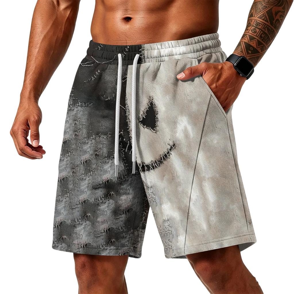Men's Layer Loose Shorts with Pockets - Gym Training Workout Shorts for Beach, , Running, Casual Everyday Wear