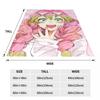 Cute Kanroji Mitsuri Blanket Cover Velvet Anime Lightweight Throw Blanket for Home Couch Bed Rug