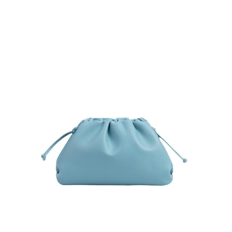 Soft Cloud Shape Leather Crossbody Bag Women Small Size Genuine Cowhide Adjustable Strap Daily Wear