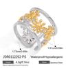 Youthway Daisy Flower Hollow Wide Open Rings For Women Minimalist 18K Gold PVD Plated Stainless Steel Rings Fashion Jewelry Gift