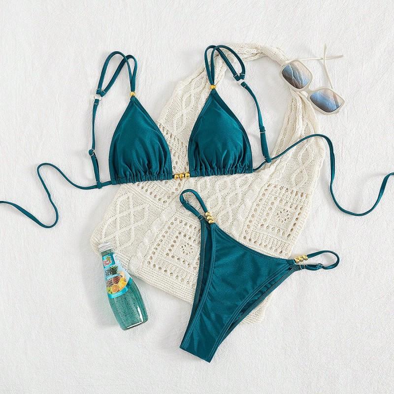 Sexy Split Swimsuit Trackless Adjustable Strap-up Beach Vacation Bikini M