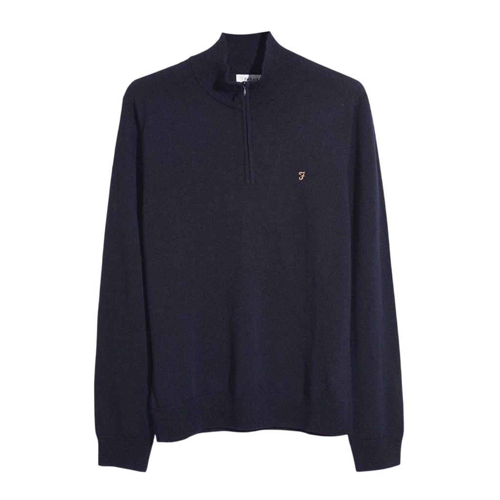 Farah Mens Zip Neck Sweater Top