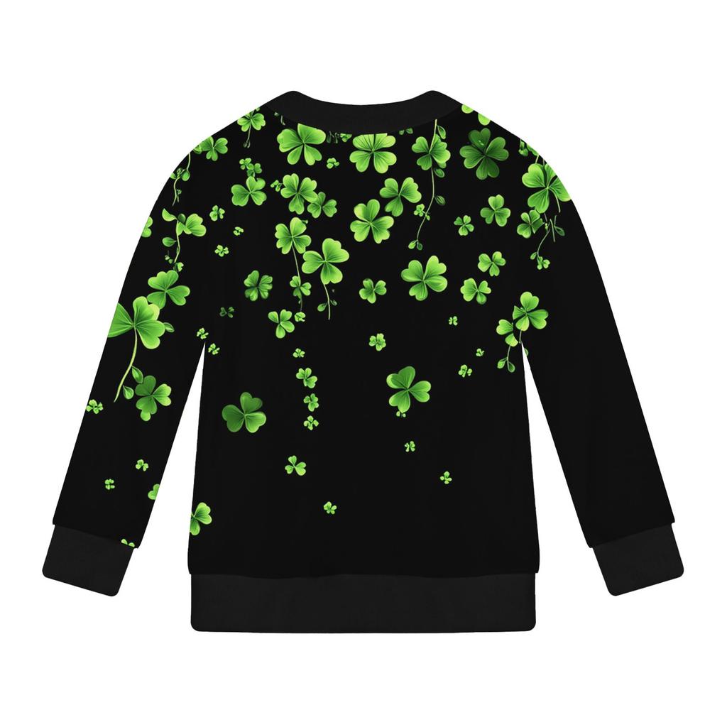 Dívčí bundy na zip Dětské podzimní mikiny s dlouhým rukávem Svrchní oděvy s kapsami St. Den svatého Patrika 5-15 let