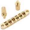 Musiclily Pro Pitch Roller Saddle Bridge for LP Epiphone Les Paul SG Electric Gold 10.4mm Tune-O-Matic Guitar,