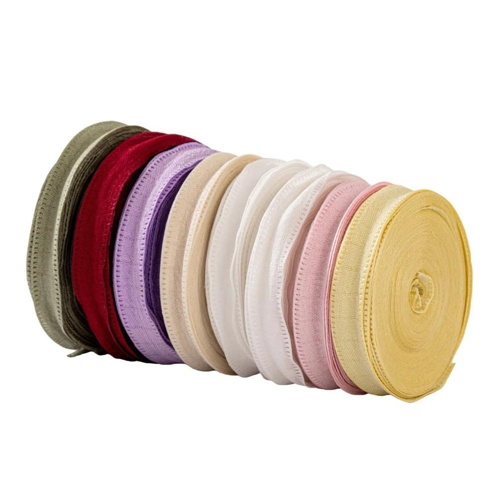 1Roll 1CM Wrinkle Ribbons 10 Yards Flower Envelopes Ribbons Creative Gift Box Wrapping Ribbons