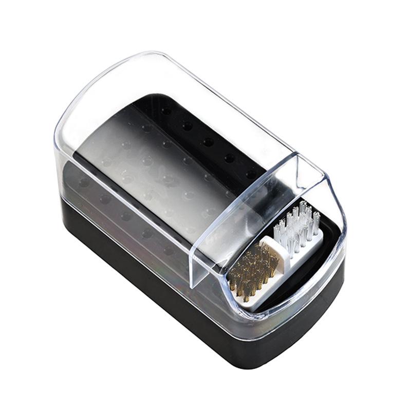 30-Hole Nail Art Grinding Head Cleaner and Storage Box