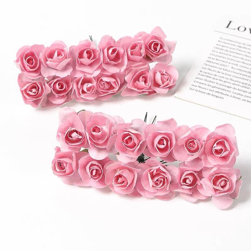 In Stock: 2cm Rose Artificial Bouquet for Wedding or Event Decoration