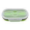 Silicone Lunch Picnic Food Fruit Box with Fork Fold able Telescopic Stretchable Container