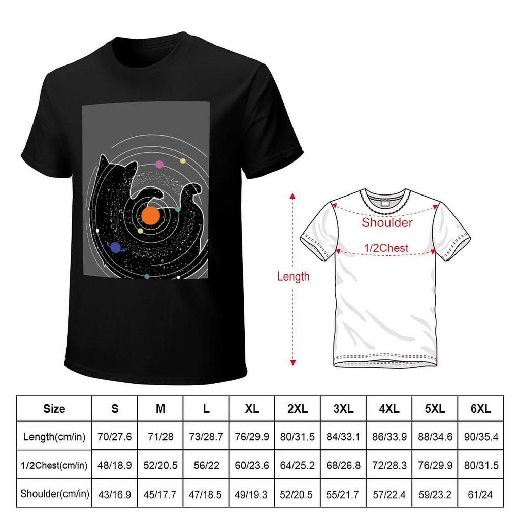 Space cat univers TShirt plain cute tops anime stuff t shirts for men graphic