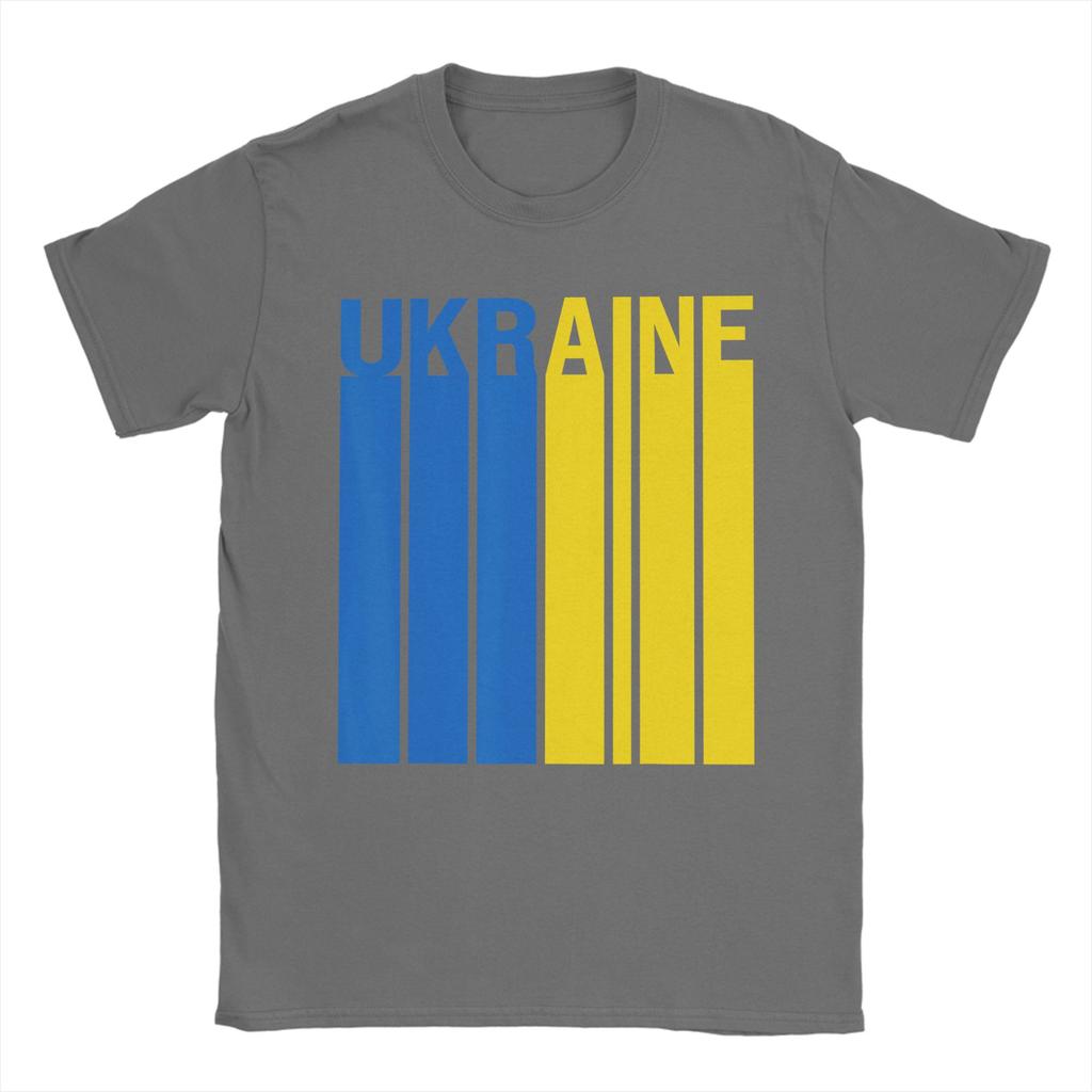 Awesome Ukraine Flag TShirt for Unisex Round Collar Pure Cotton T Shirts  Short Sleeve Tees Gift Idea Clothing
