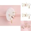 Elegant Alloy Rhinestone Hoop Earrings Set Four Piece Chic Fashion Jewelry