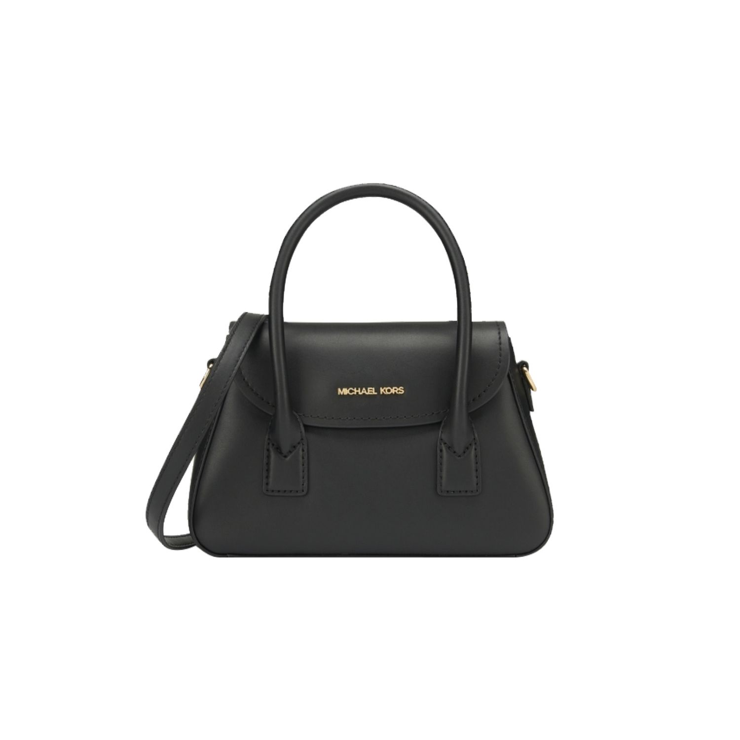 Michael Kors MK Katya Flap Leather Tote Bag Small Women handbags 35F4G3OC5L Black 001