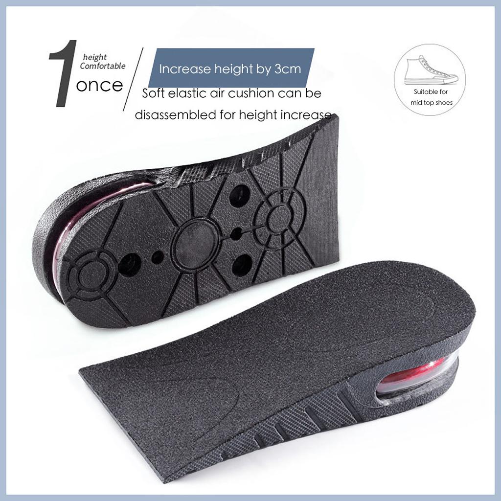 Elevated Insole Summer Mens and Womens One Pair Invisible Inner Elevated Air Cushion Half Cushion for