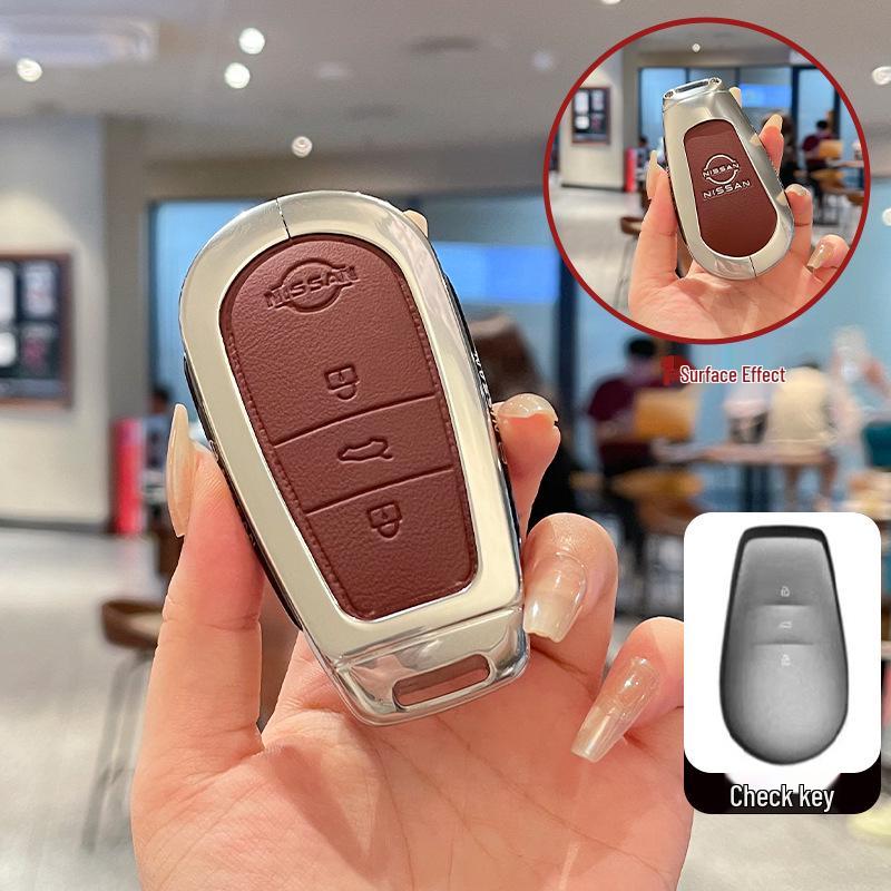 Premium 2025 Dongfeng Nissan N7 Key Cover - Metal & Leather