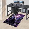 1 Stück Schwarze Katze Mond Teppich Anti-Rutsch Polyester Fußmatte für Büro.Schlafzimmer