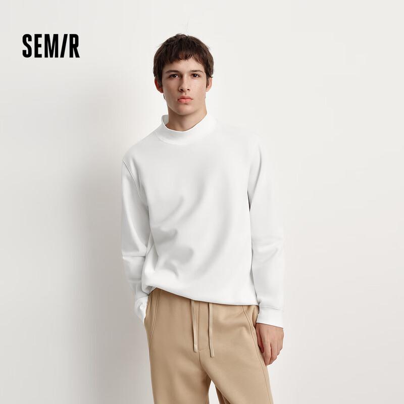 Semir Men's Solid Mock Neck Long-Sleeve T-Shirt