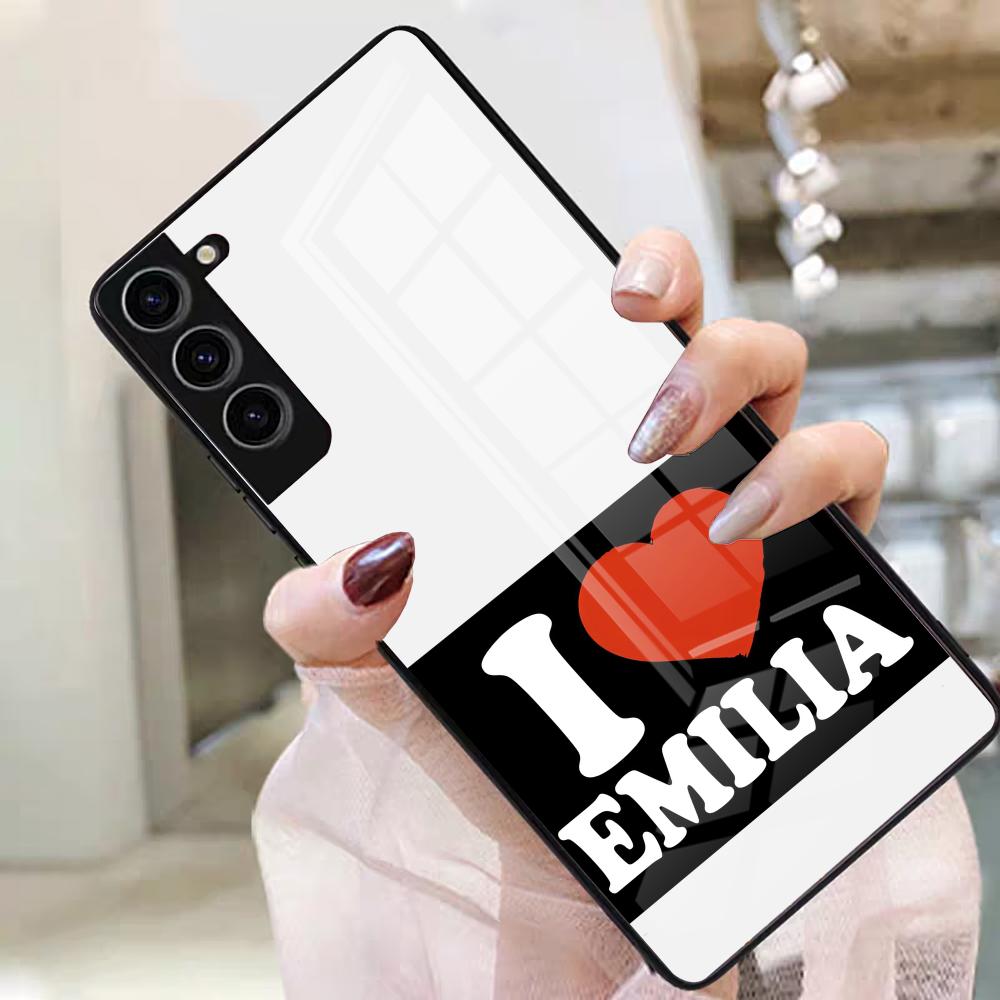 

Emilia Mernes Phone Case For Samsung S25 Edge Ultra S23 S22 S21 S20 Ultra Plus S24 Fe A54 A53 A25 Glass Cover Samsung A56