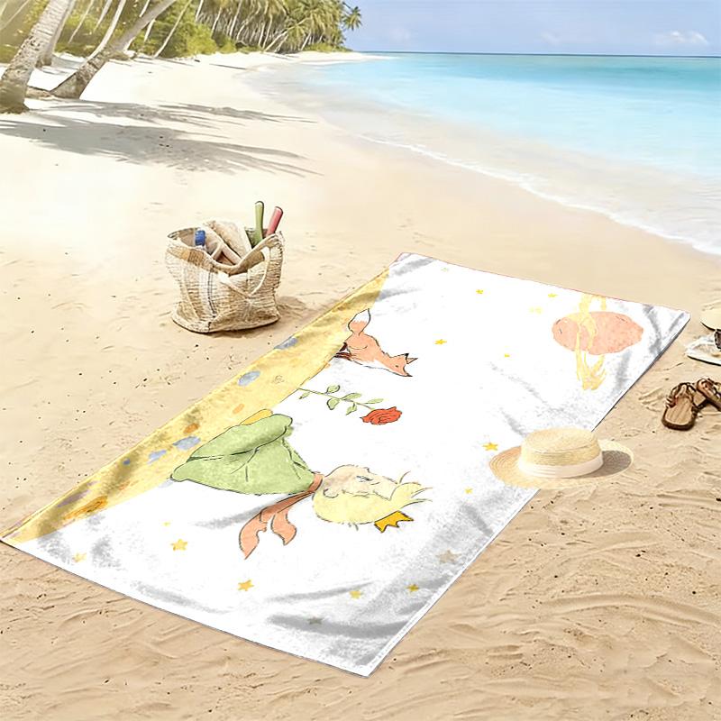 The Little Prince Print Beach Towel, Large Soft Quick Dry Towel for Beach Camping Swimming