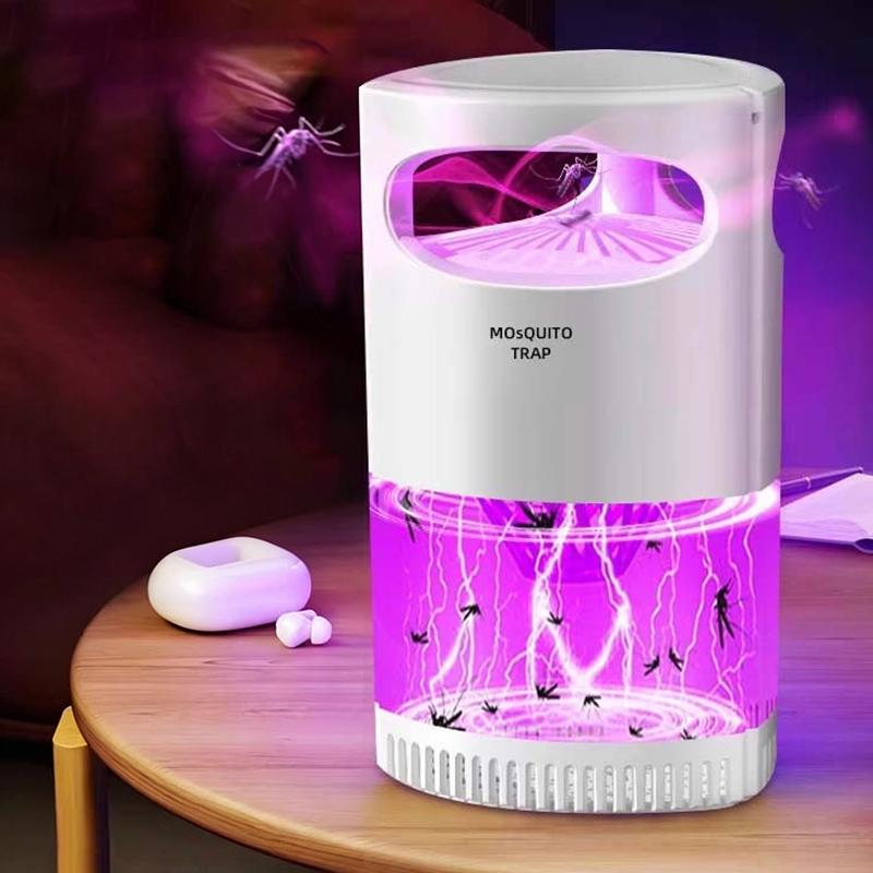 Lámpara Asesina de Mosquitos UV Silenciosa Fotocatalizador Matamoscas 1 Pieza Carga USB Fácil de Limpiar para Uso en Hogar Hotel Dormitorio