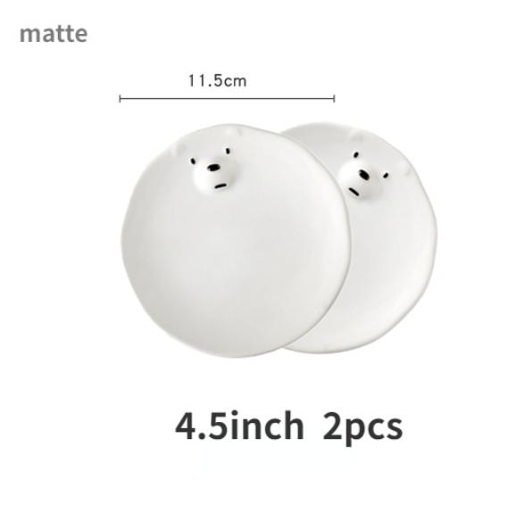 

Cute Animal Bowl Cake Dish Large Salad Soup Pasta Bowl Coffee Mug Milk Cup Ceramic White Dinner Plates Set Cute Dishes Set Korea