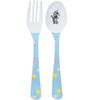 [R0653] - Children's Melamine Cutlery 'Saperlipopette' Blue (Vivienne Dog) - 16 Cm