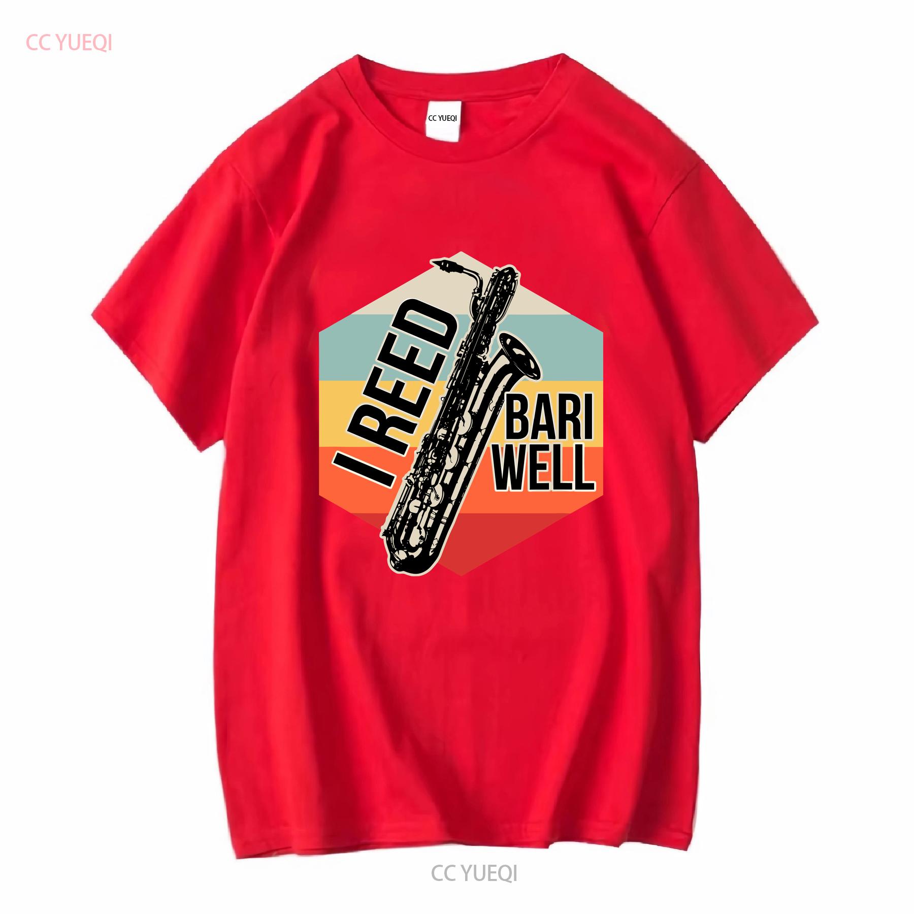 Reed Bari Well Baritone Sax Saxophone Player Musician T shirt vintage Washed Casual Unisex Comfortable Top For Everyday Wear S