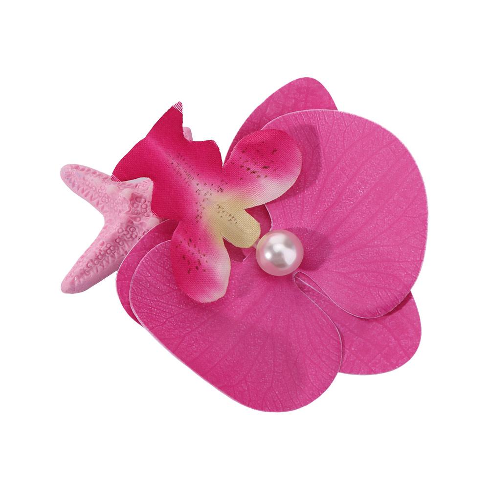 5 PCS Resin Starfish Flower Hair Clip Korean Style Moth Orchid Side Clip Summer