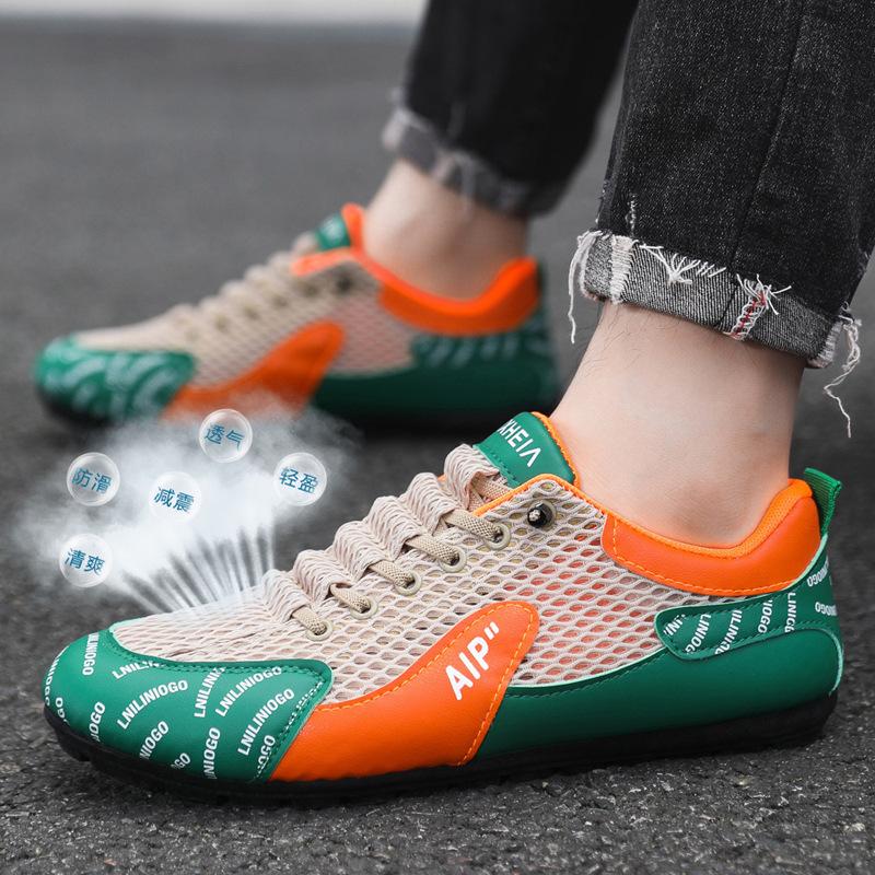Shoes men's shoes 2025 new summer thin breathable casual shoes men's work shoes versatile sports mesh shoes men's