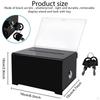 Acrylic Collection Box with Key Lock, Organizer Container, Storage Suggestion, Discreet Function,