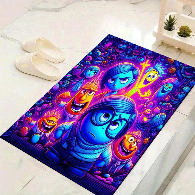

1pc Inside Out Pattern Area Rug Soft Flannel Floor Mat for Living Room,Office,Bedroom and Carpet 60cm by 90cm