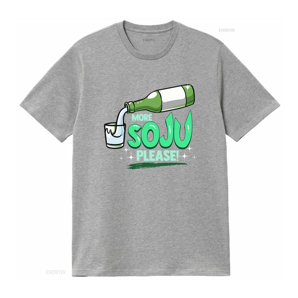 More Soju Please Korean Alcohol Drinking Party T shirt Premium Pop Print Best Seller vintage Washed streetwear Casual