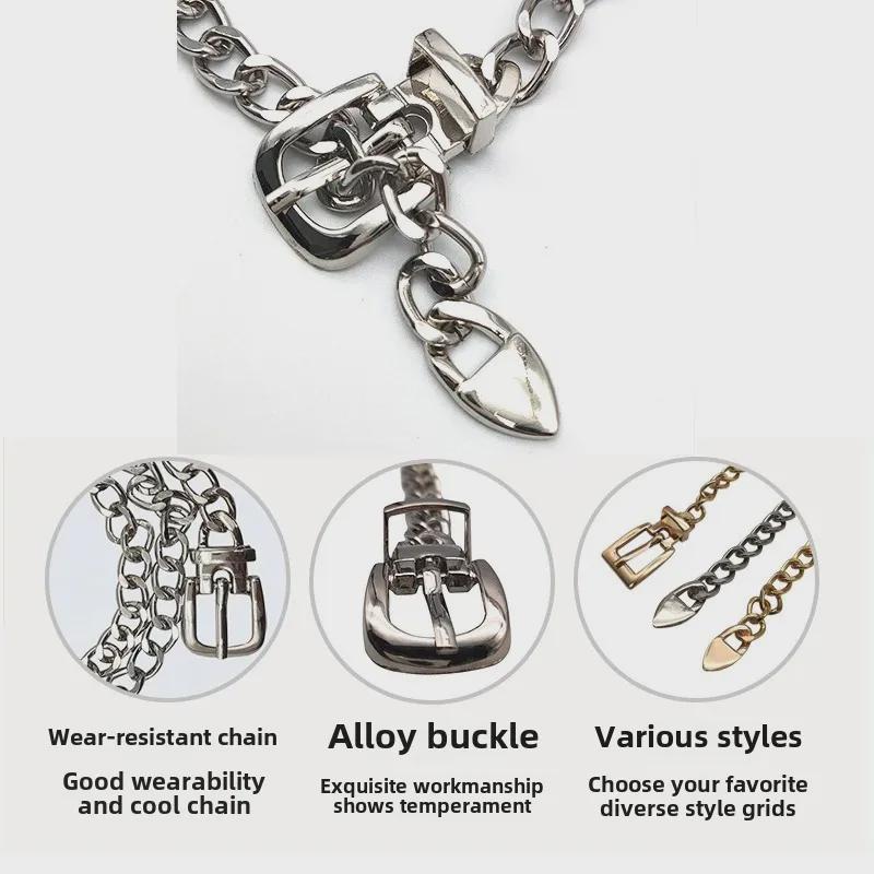 "Unisex Hip-Hop Metal Waist Chain: Trendy Fashion Accessory for Jeans, Dresses, and Pants"