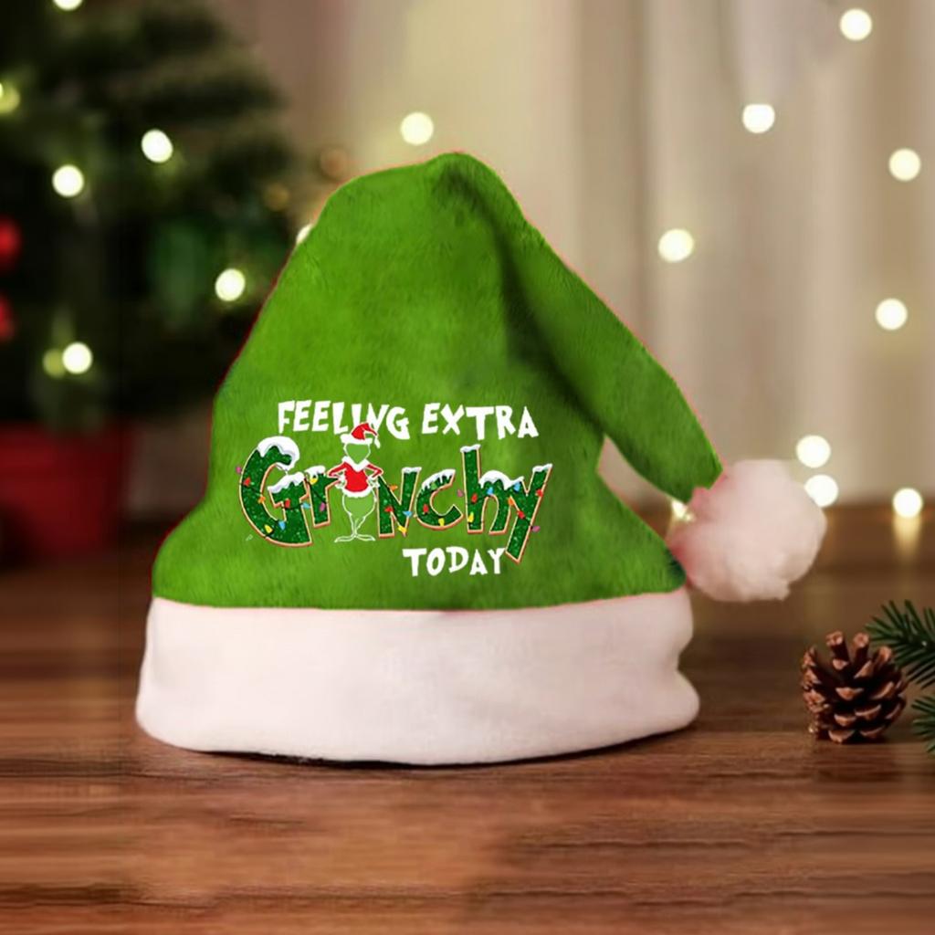 Unisex Plush Christmas Hat with for Holiday Parties and Winter Festivities