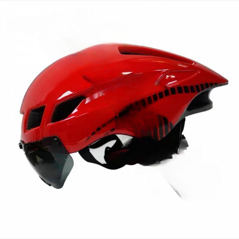 Goggles bicycle helmet integrated mountain road pneumatic goggles roller skating wind breaking electric vehicle helmet