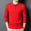 Lapel Collar Long Sleeve Men's Top