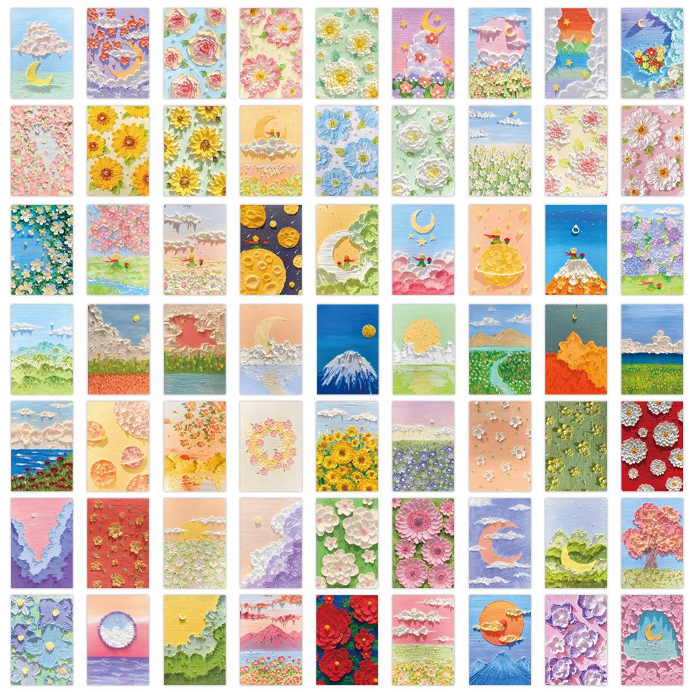 120 Sheets 3D Oil Painting Graffiti Stickers for DIY Journal, Desk, Skateboard, and Guitar Decoration