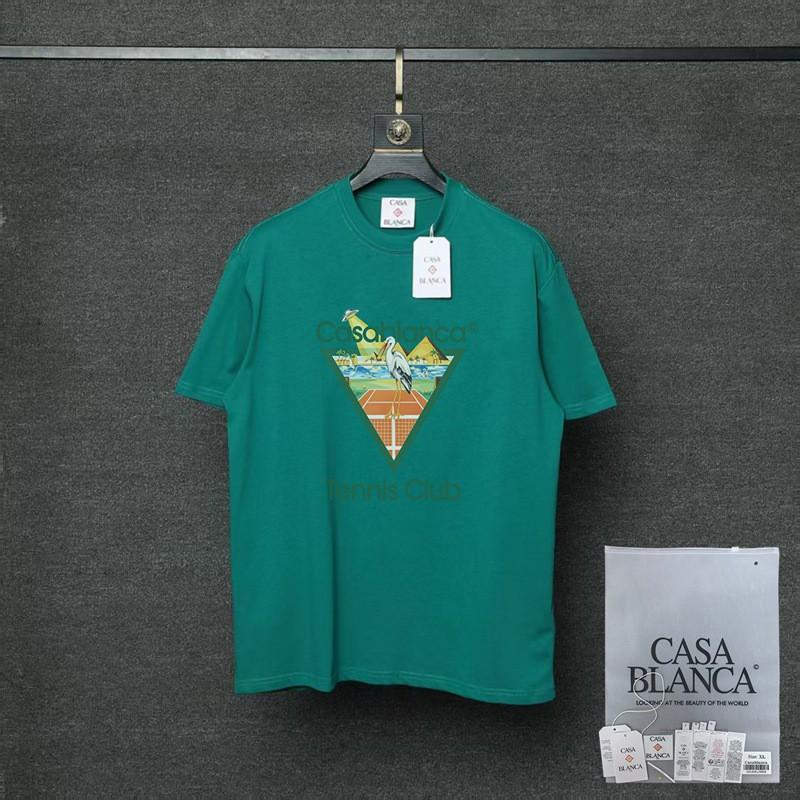 Casablanca Printed Cotton T-Shirt Men Women