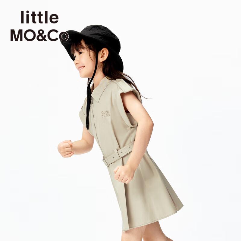 Little MO&Co. Girls  2025 Summer Cotton Workwear Dress 130