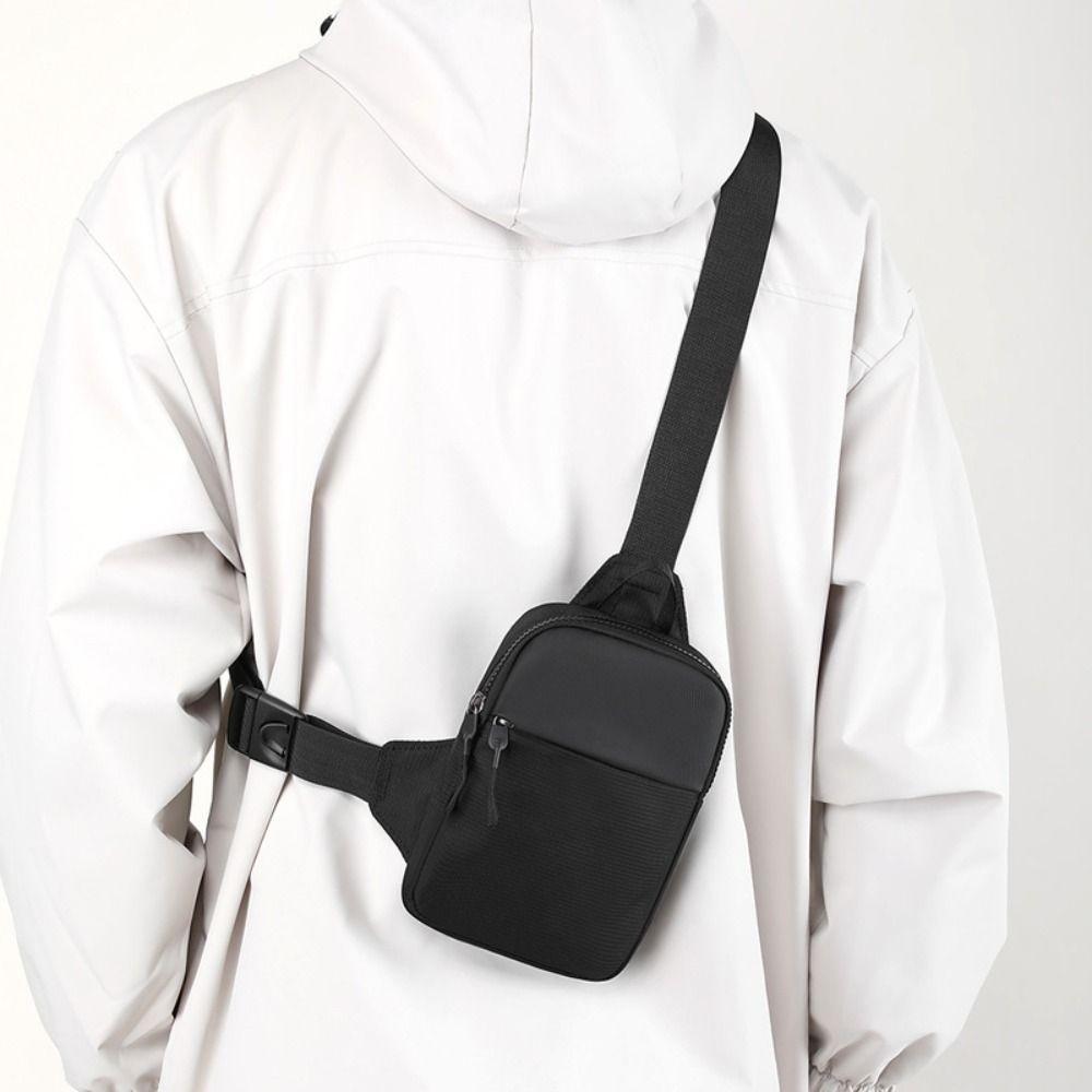 Men's Chest Bag Fashion Small Canvas Shoulder Crossbody Bags for Man Mini Cloth Sling Sport Cross Phone Male Handbag